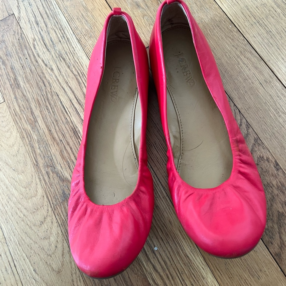 J. Crew Women's Red Ballet Flats